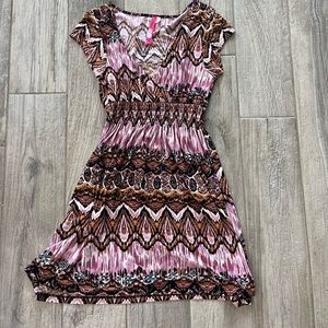 Pink brown dress